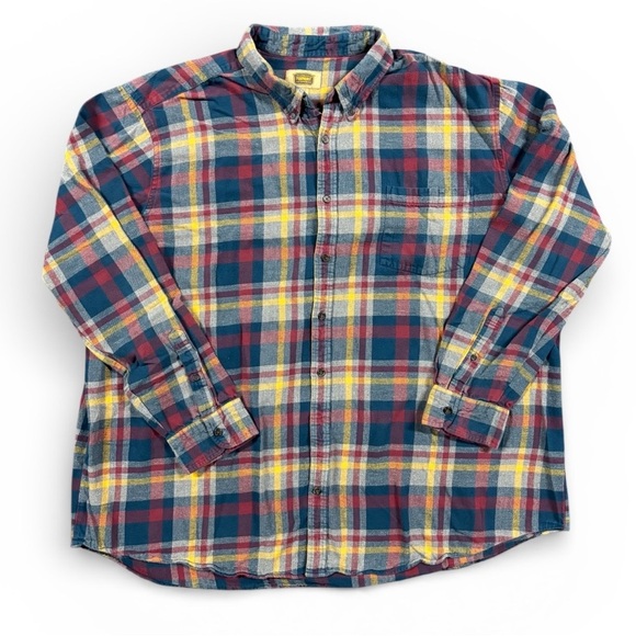 The Foundry Supply Co. Other - Foundry Supply Co Plaid Flannel Shirt Men’s 3XLT Tall Button Down Cotton